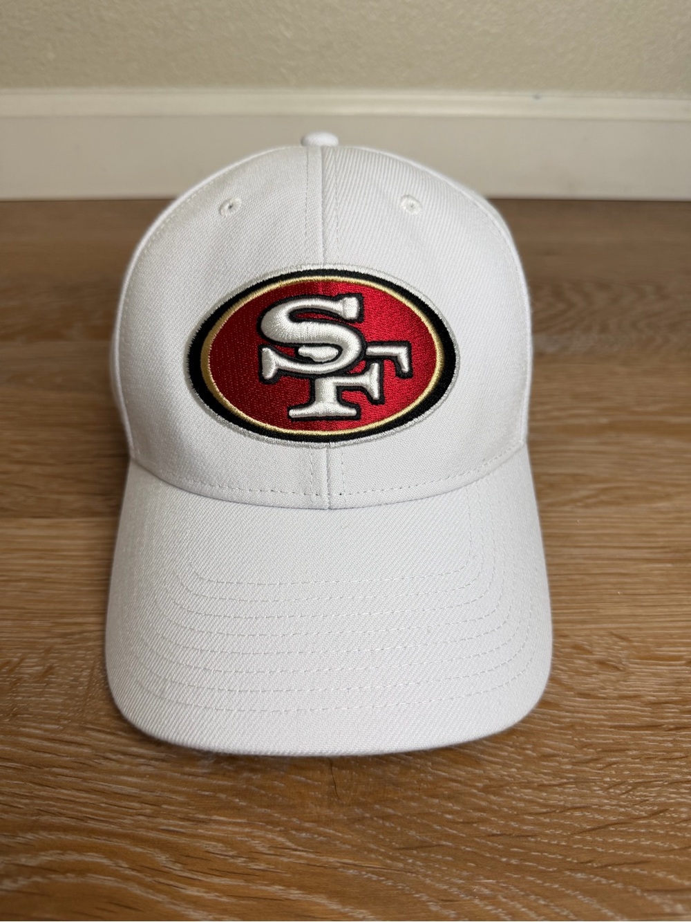 47 Brand San Francisco 49ers White Embroidered Baseball Cap Hat, OS